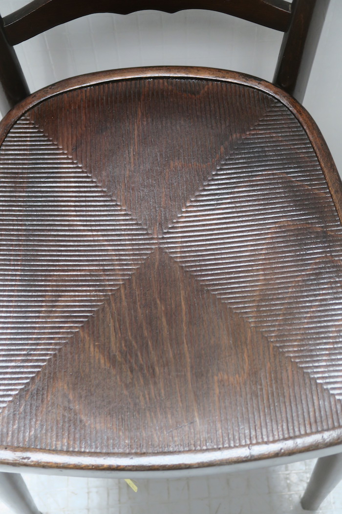 Thonet Ladderback Bentwood Chair seat detail